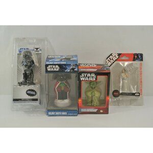 Star Wars Bobblehead Ornament Keychain Darth Vader Yoda Leia Lot Funko New